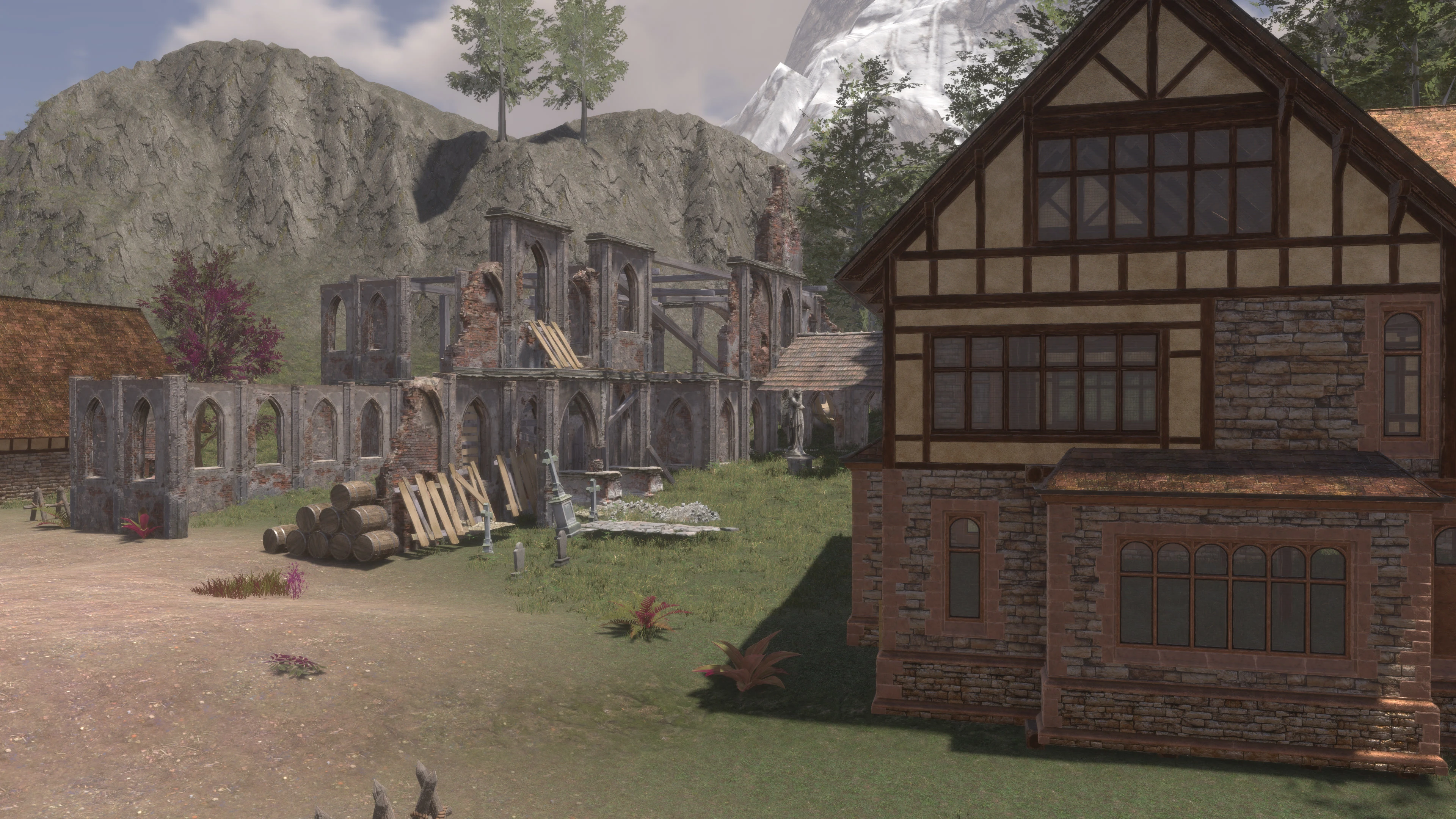 Le village au pied des tours