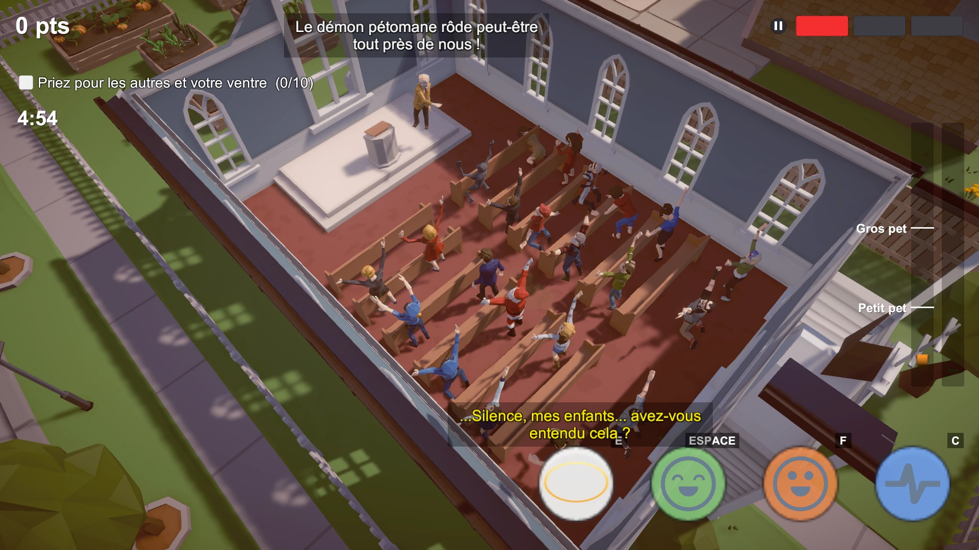 L'église pendant le sermon